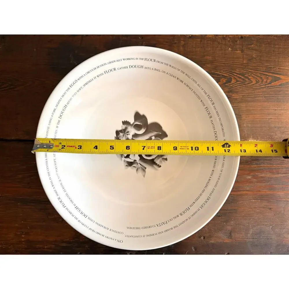 POTTERY BARN Recipe Pasta Serving Bowl